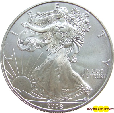2009 1oz Silver American Eagle - Click Image to Close